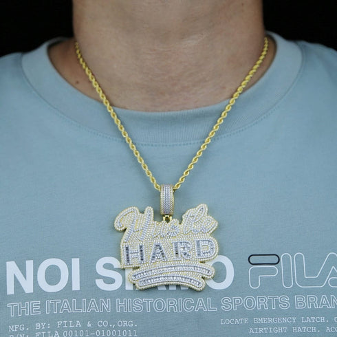 Fully Iced Da "Hustle Hard" Pendant Chain