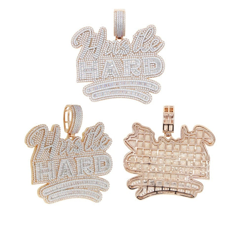 Fully Iced Da "Hustle Hard" Pendant Chain