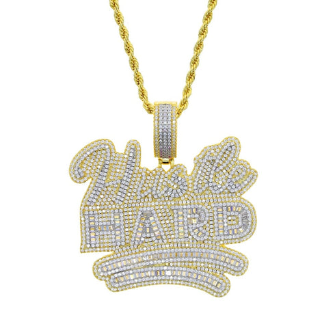 Fully Iced Da "Hustle Hard" Pendant Chain