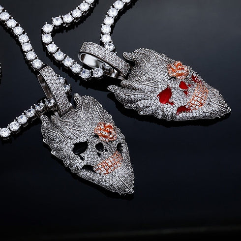 Fully Iced Evil Punk Smile Pendant Chain