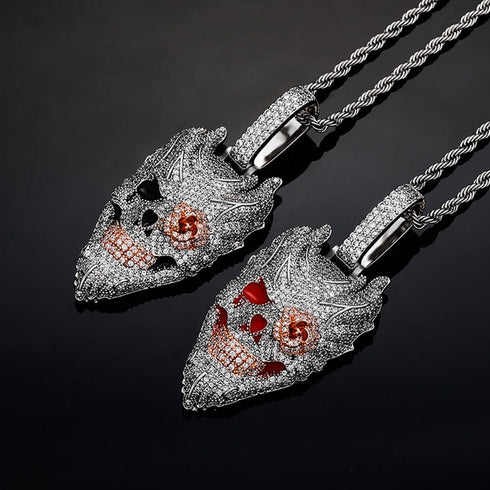 Fully Iced Evil Punk Smile Pendant Chain