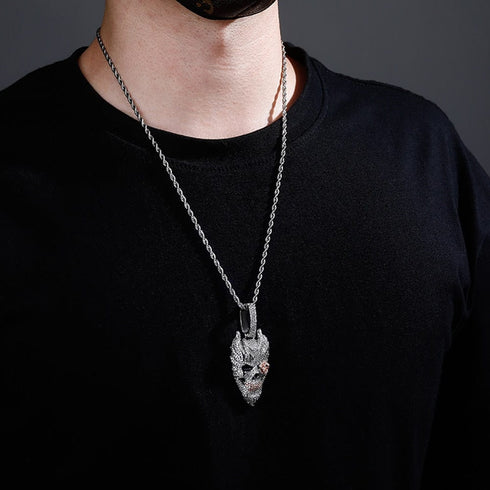 Fully Iced Evil Punk Smile Pendant Chain