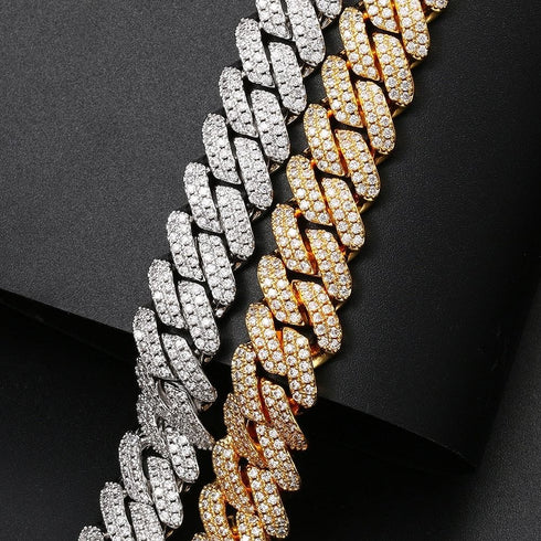 Fully Iced Miami Prong Cuban Bracelet + FREE Tennis Bracelet Bundle (AAA+ Quality)