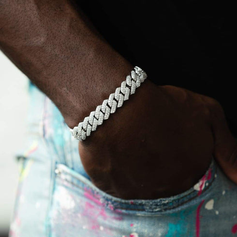 Fully Iced Miami Prong Cuban Bracelet + FREE Tennis Bracelet Bundle (AAA+ Quality)