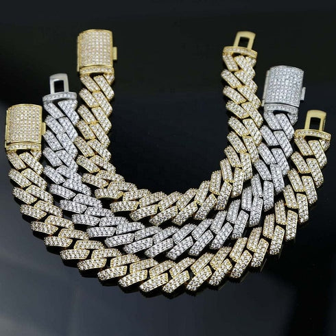Fully Iced Miami Prong Cuban Bracelet + FREE Tennis Bracelet Bundle (AAA+ Quality)