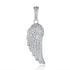 Fully Iced Out Angel Wings Charm Necklace