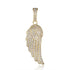 Fully Iced Out Angel Wings Charm Necklace