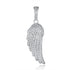 Fully Iced Out Angel Wings Charm Necklace