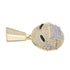 Fully Iced Out face mask emoji pendant Necklace