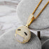 Fully Iced Out face mask emoji pendant Necklace