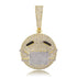Fully Iced Out face mask emoji pendant Necklace
