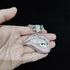 Fully Iced Out Pink Biting Lip Cuban Pendant Chain