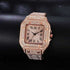 Fully Iced Roman Square Bezel Watch + FREE Iced Bangle