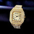 Fully Iced Roman Square Bezel Watch + FREE Iced Bangle