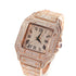 Fully Iced Square Stainless Steel Roman Watch