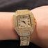 Fully Iced Square Stainless Steel Roman Watch