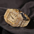 Fully Iced Square Stainless Steel Roman Watch