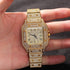 Fully Iced Square Stainless Steel Roman Watch