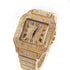Fully Iced Square Stainless Steel Roman Watch