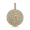 Fully Iced Stay Humble Hustle Hard Round Pendant Chain