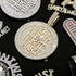 Fully Iced Stay Humble Hustle Hard Round Pendant Chain