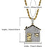 Fully Iced Trap House Pendant Necklace
