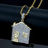 Fully Iced Trap House Pendant Necklace