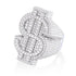 Fully Iced VVS Moissanite Dollar $ Ring