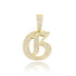 VVS Jewelry Old English Initial Pendant Necklace