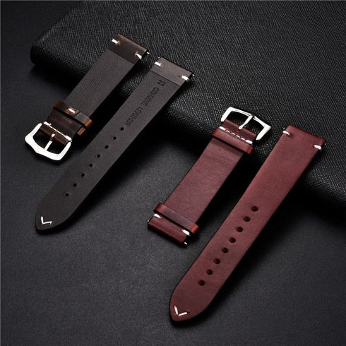 Genuine Retro Leather Watch Strap