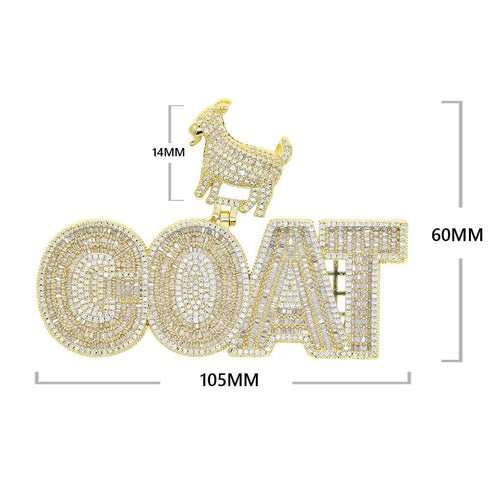 GOAT Hip Hop Bling Iced Out Pendant