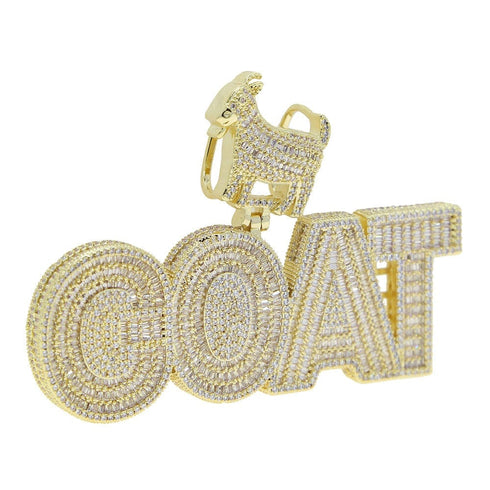 GOAT Hip Hop Bling Iced Out Pendant