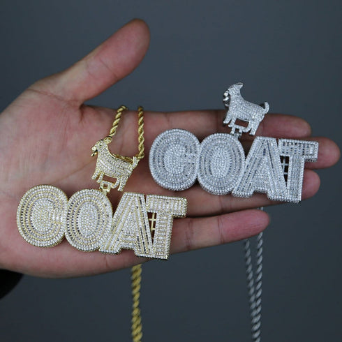 GOAT Hip Hop Bling Iced Out Pendant