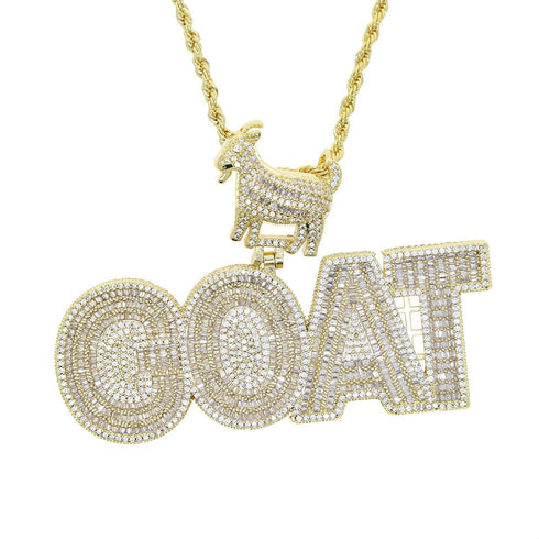 GOAT Hip Hop Bling Iced Out Pendant