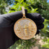 VVS Shine Cross and Guns Badge Iced Out Pendant