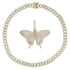 VVS Jewelry Cuban Link Butterfly Choker + FREE Tennis Choker