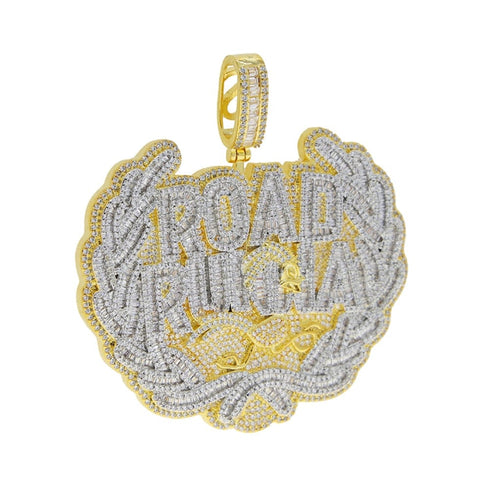 Road Runna Badge Micro Pave Iced Pendant