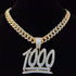 VVS Jewelry 1000 Iced Out Cuban Pendant Chain