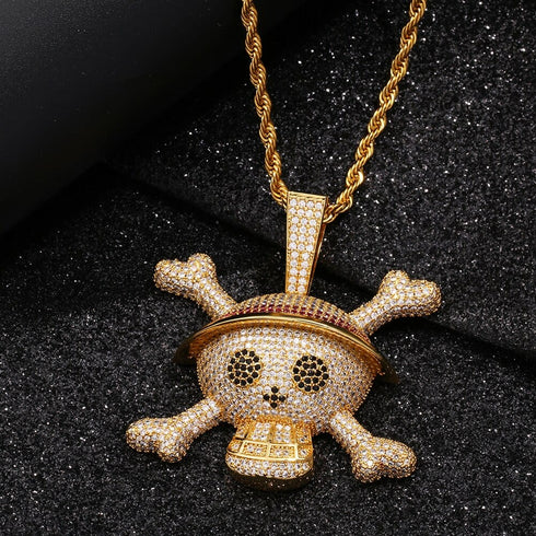 King Crossbone Pirate Skull Pendant