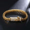 Gold/Silver Chain Bracelet With Blinged Out Clasp