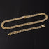 18k Gold/Silver Cuban Link Chain Set – Iced Out Necklace & FREE Bracelet