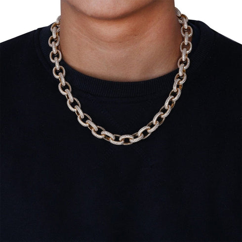 Fully Iced 15MM Icy Rolo Chain
