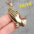 Amulet Praying Hands Pendant Necklace