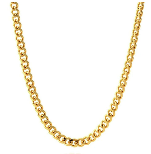 5MM Stainless Steel Miami Cuban Chain + FREE bracelet
