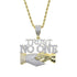 Iced Out Trust No One with Double Hand Pendant