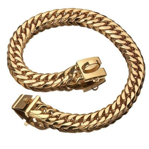 Cuban Link Gold Dog Chain Collar V2