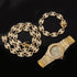 Gold/Silver Pig nose chain + Bracelet + FREE watch Set