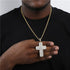 VVS Jewelry Fully Iced Ascher Cut Cross Pendant