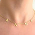 VVS Jewelry 18k Gold Custom Name Clavicle Necklace