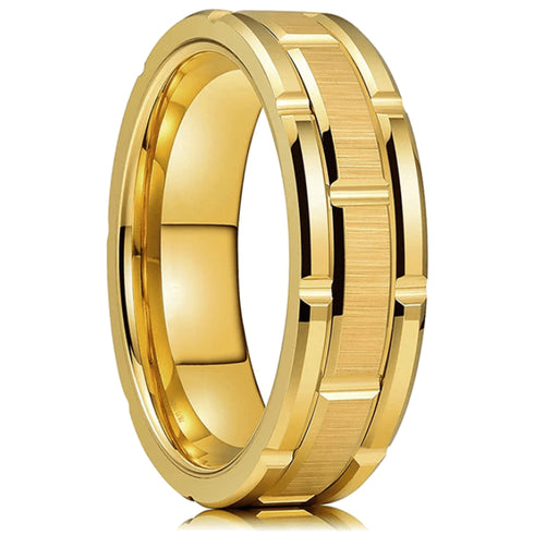Black/Silver/Black 8MM Tungsten Carbide Band Ring